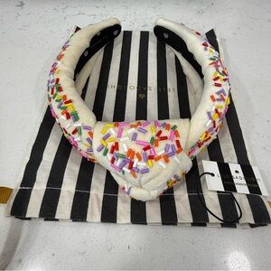 Lele Sadoughi Buttercream Birthday Sprinkle Embellished Knotted Headband